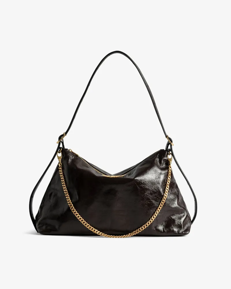 Zadig & Voltaire Jim Vintage Patent Tasche Brownie