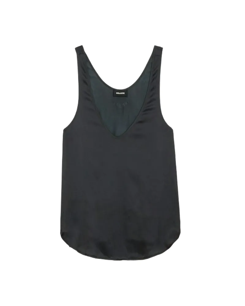 Zadig & Voltaire Top Tarys Satin Schwarz