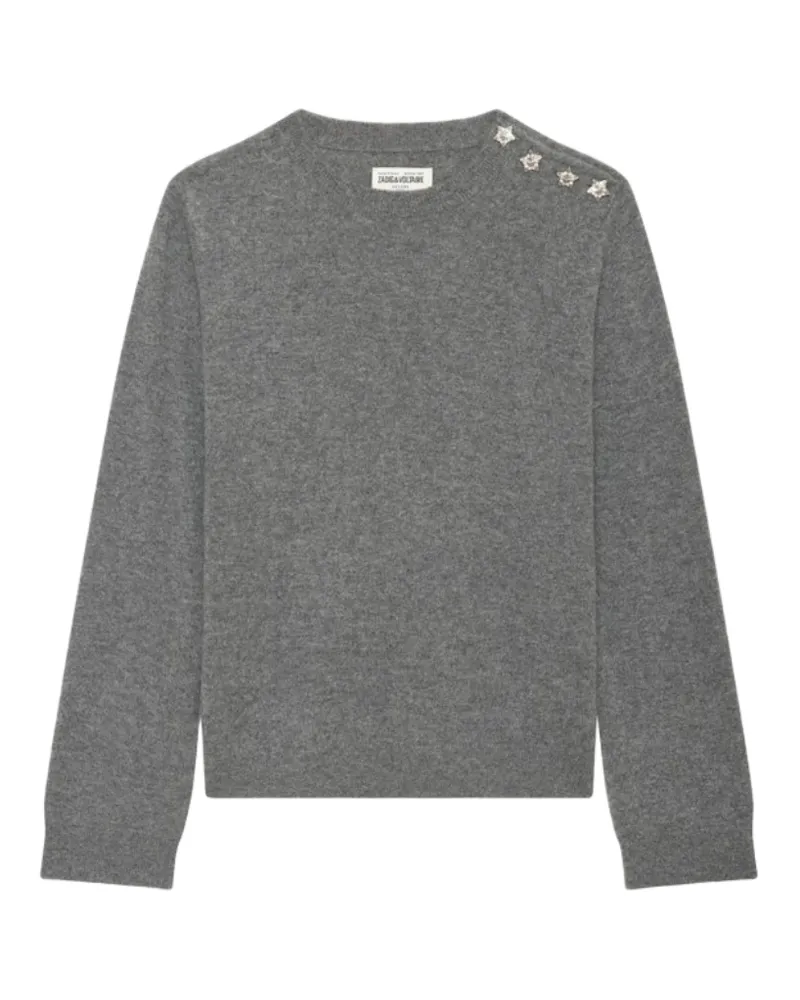 Zadig & Voltaire Cara Pullover 100% Kaschmir Grau