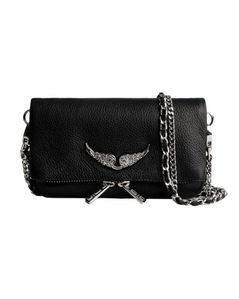Zadig & Voltaire Clutch Rock Nano Swing Your Wings Schwarz