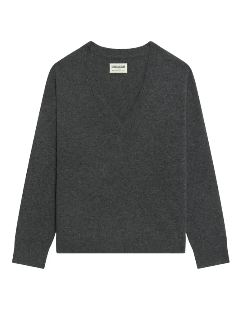 Zadig & Voltaire Mikyz Pullover 100% Kaschmir Grau