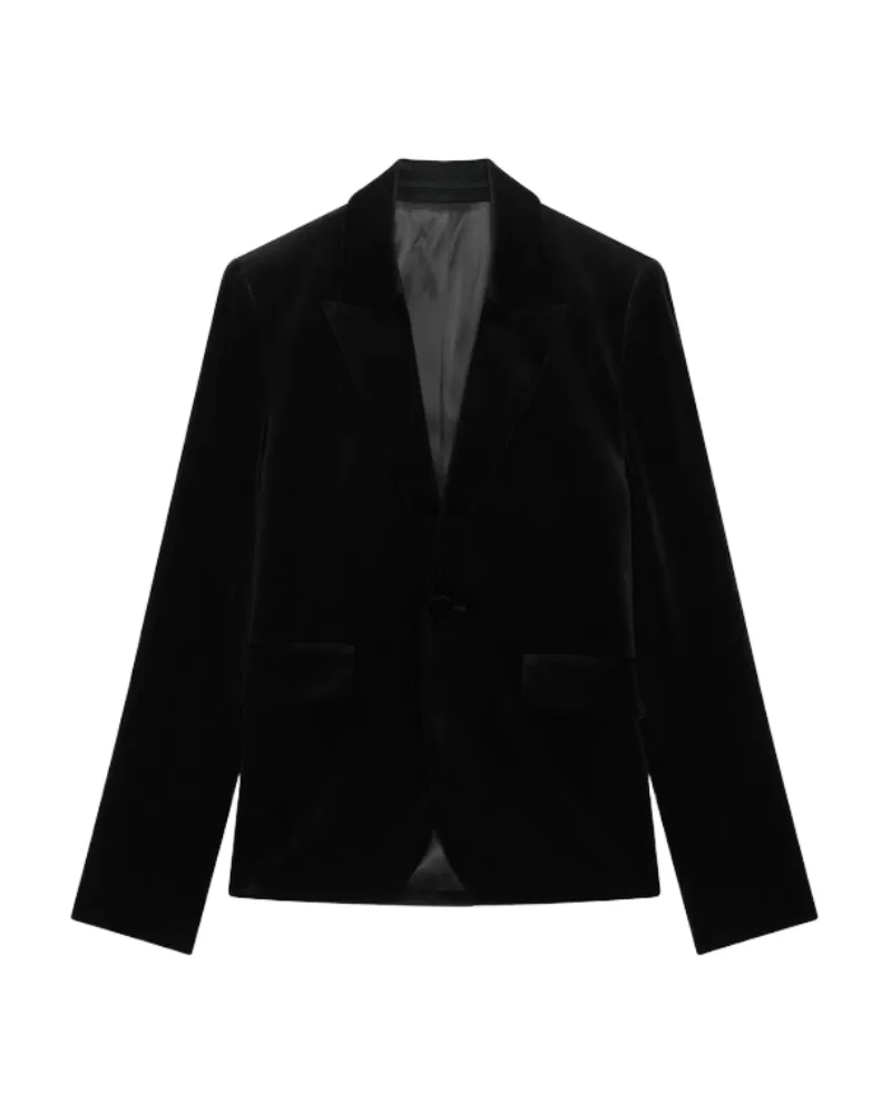 Zadig & Voltaire Vavy Velvet Blazer Schwarz