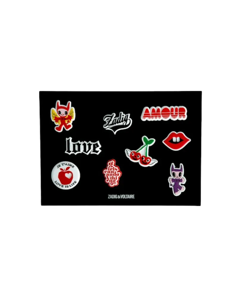 Zadig & Voltaire Stickers Love Icons Schwarz