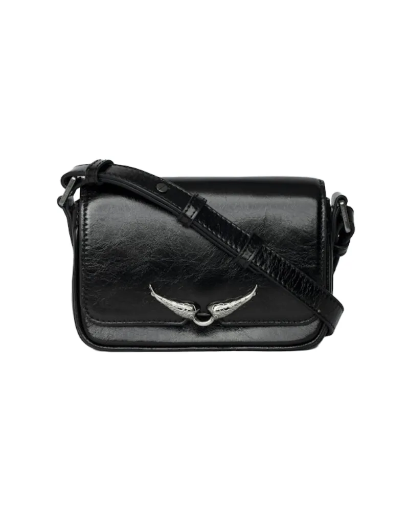 Zadig & Voltaire Le Zazi Vintage Patent Tasche Schwarz