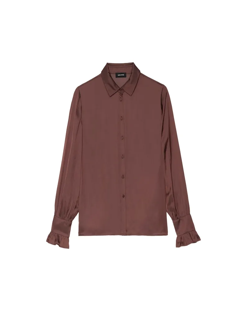 Zadig & Voltaire Hemd Thely Satin Burgundy