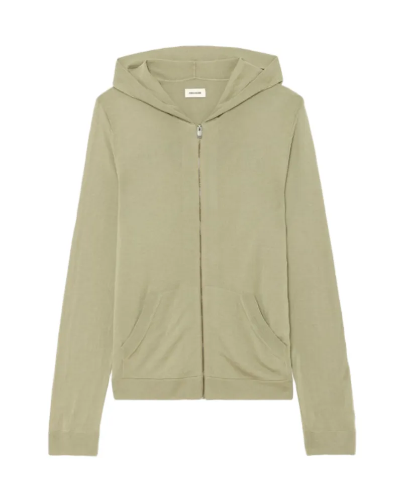 Zadig & Voltaire Cardigan Clash 100% Merinowolle Grün