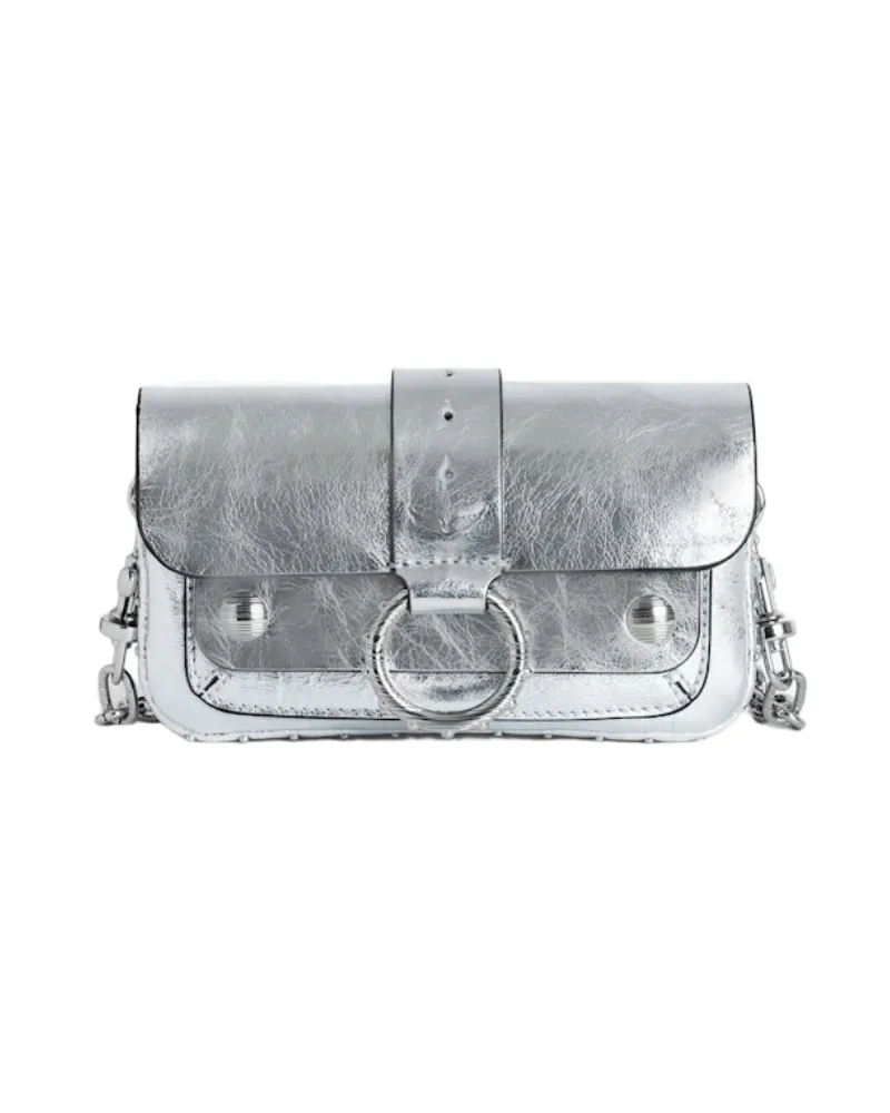 Zadig & Voltaire Kate Wallet Vintage Metal Tasche Grau