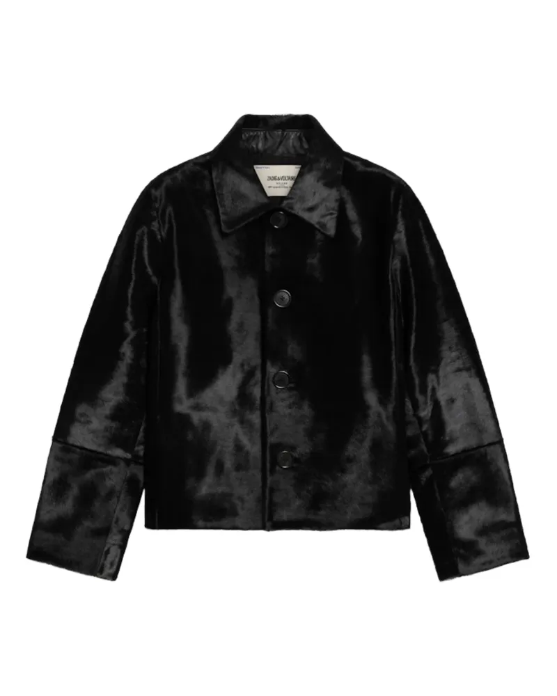 Zadig & Voltaire Lessa Jacke Leder Schwarz