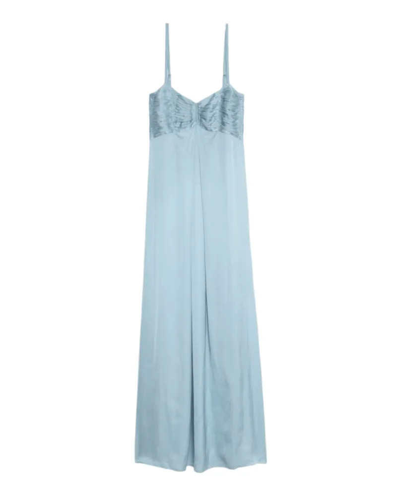 Zadig & Voltaire Kleid Rippie Satin Blau