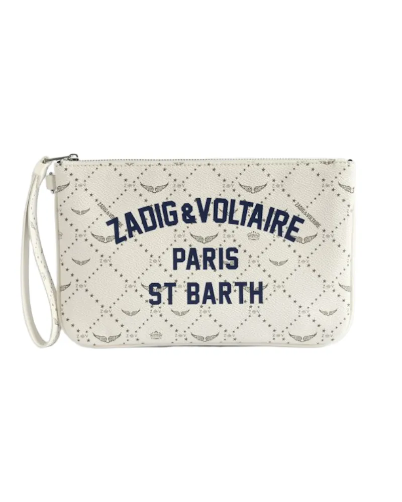 Zadig & Voltaire Z Pouch Resort St Barth Clutch Weiß