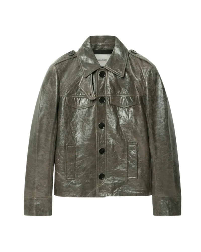 Zadig & Voltaire Veram Jacke Leder Grau
