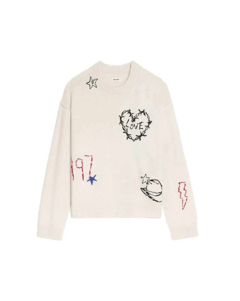 Zadig & Voltaire Pullover Markuz 100% Kaschmir Ecru