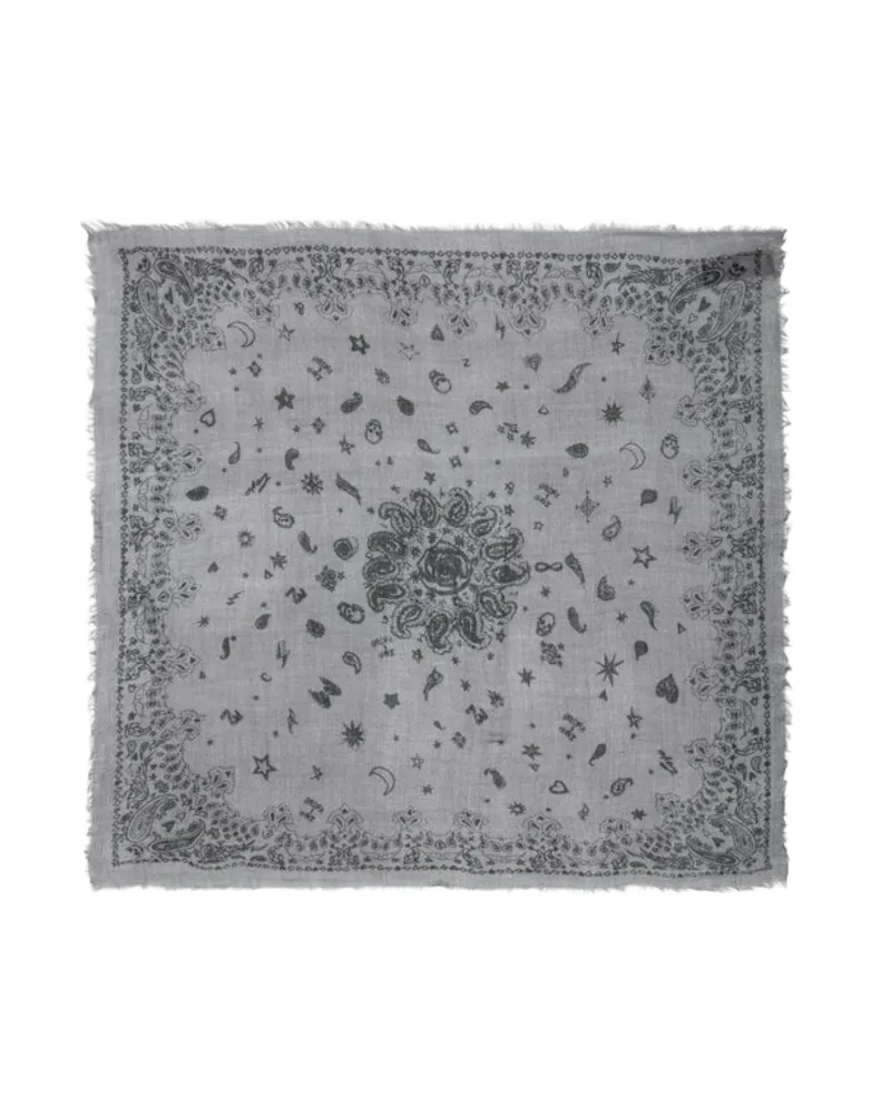 Zadig & Voltaire Schal Nuage Bandana 90 Grau