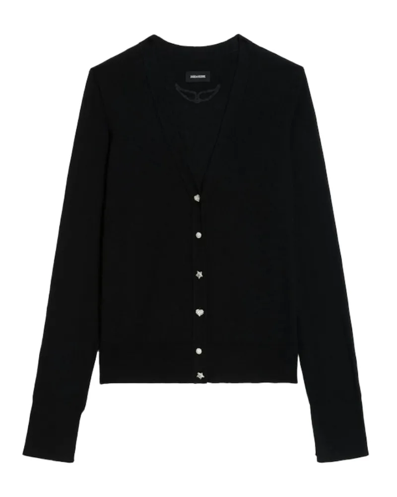 Zadig & Voltaire Cardigan Jemma 100% Merinowolle Schwarz