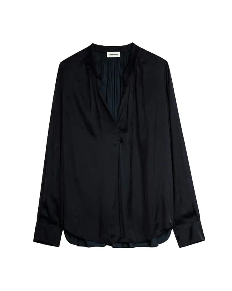 Zadig & Voltaire Bluse Tink Satin Schwarz