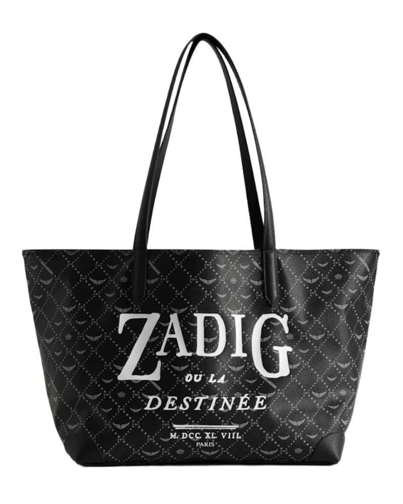 Zadig & Voltaire Z Shopper XL Monogram Book Tag Tasche Schwarz