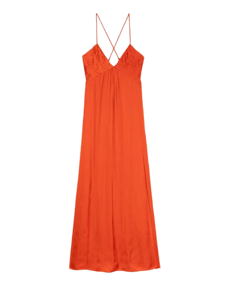 Zadig & Voltaire Viskose-Satin-Kleid Orange