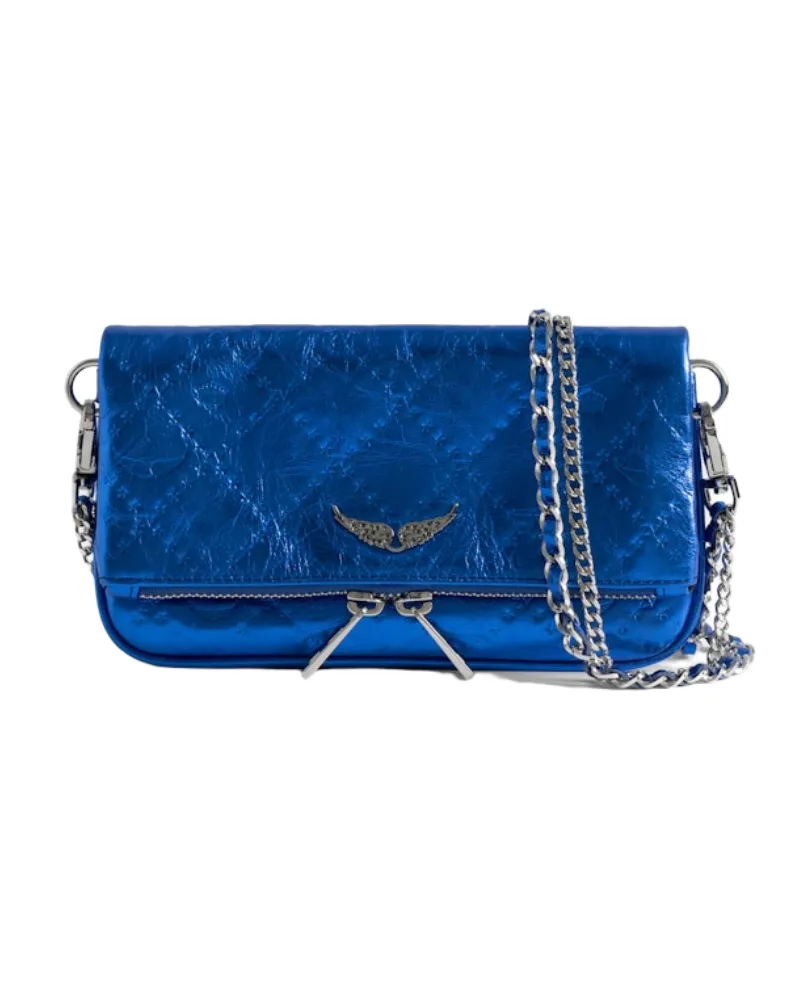 Zadig & Voltaire Rock Nano Monogram Clutch Blau