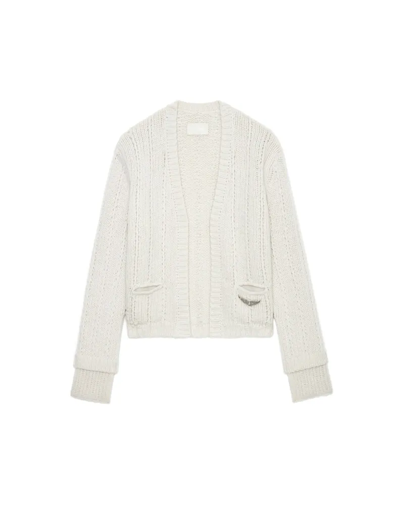 Zadig & Voltaire Cardigan Travy 100% Merino-wolle Flake