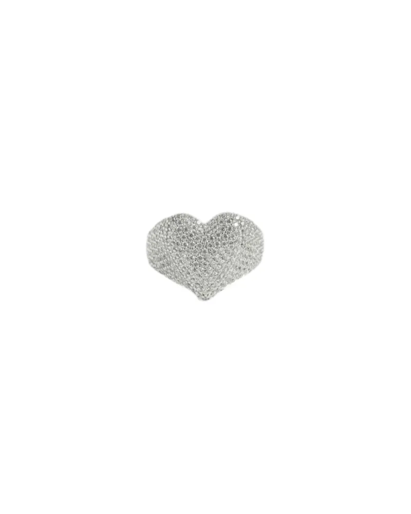 Zadig & Voltaire Ring Heartbreaker Full Strass Grau