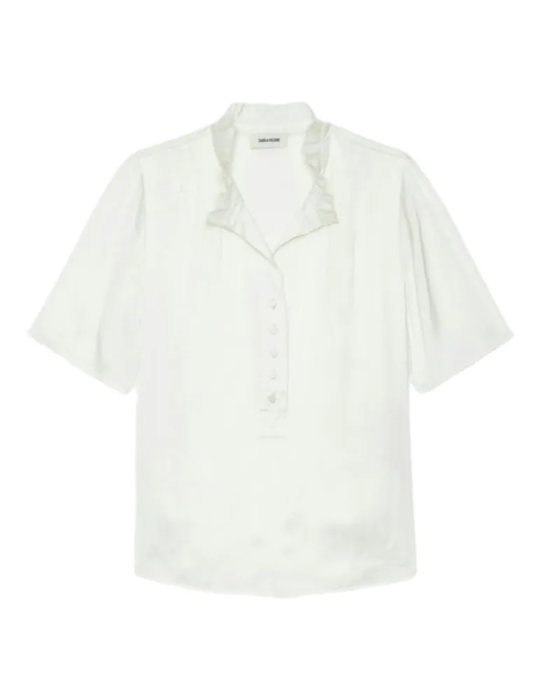 Zadig & Voltaire Top Topher Satin Weiß