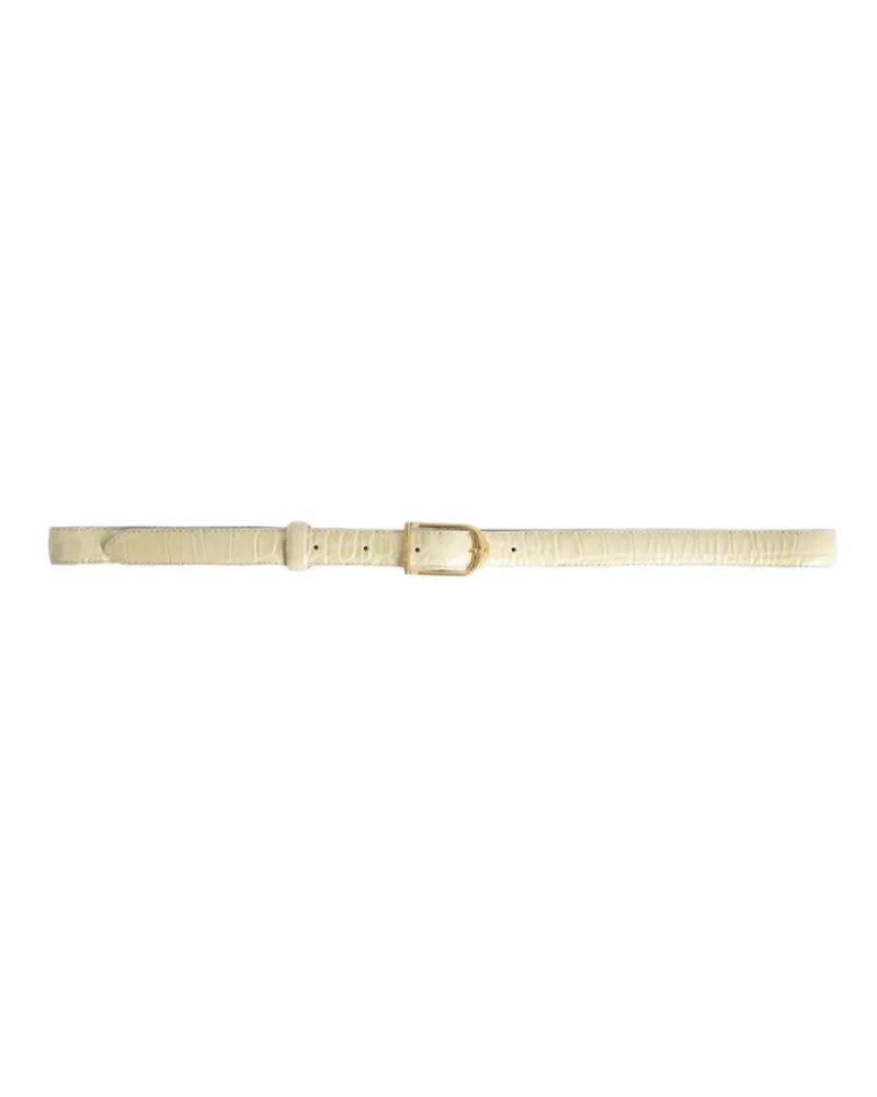 Zadig & Voltaire Gürtel Rise Krokodil 20mm Weiß