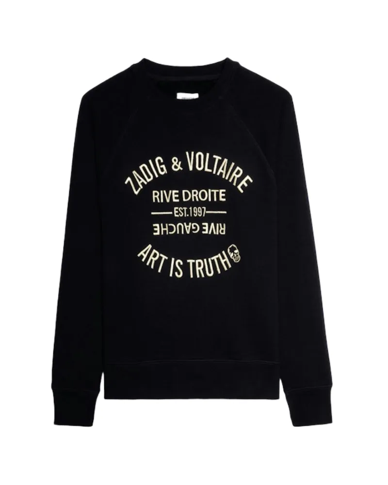 Zadig & Voltaire Sweatshirt Upper Blason Schwarz