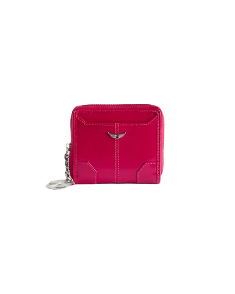 Zadig & Voltaire Geldbörse Sunny Mini Vintage Patent Rosa