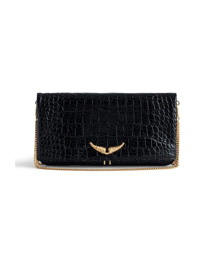 Zadig & Voltaire Rock Goossens Geprägte Clutch Schwarz
