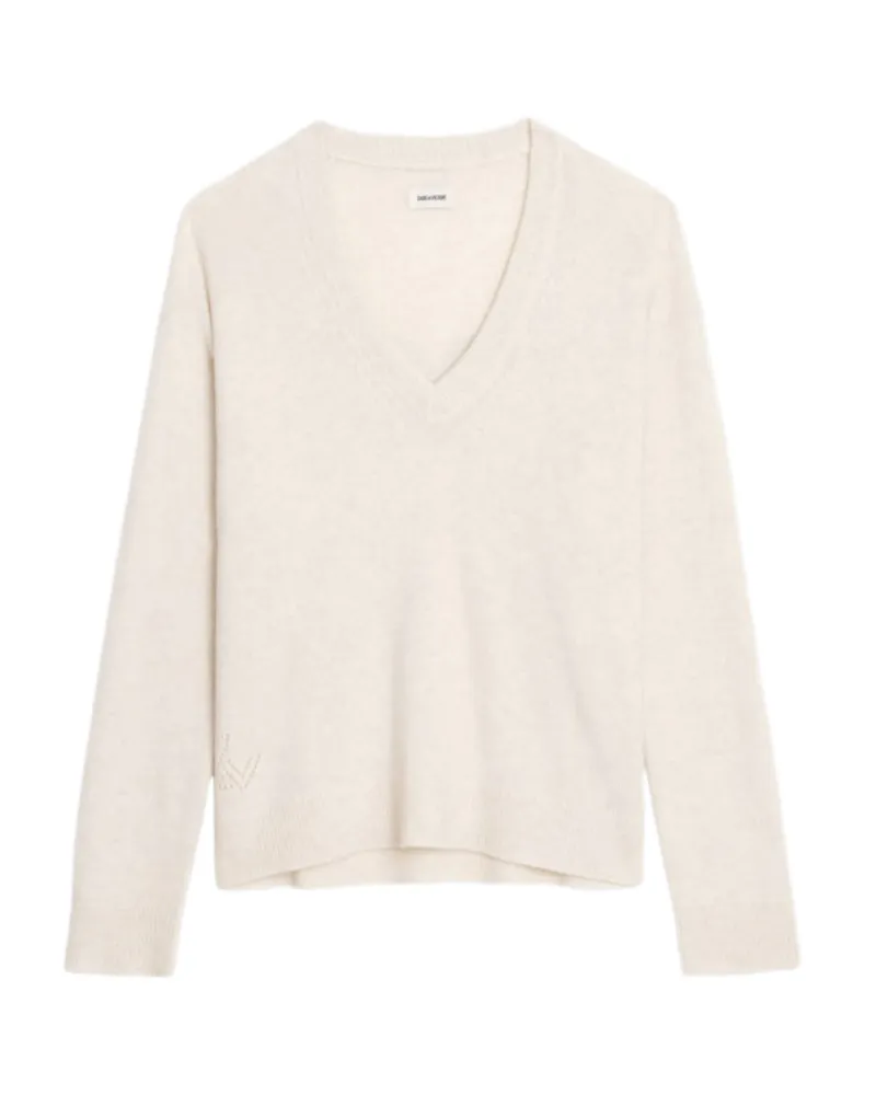 Zadig & Voltaire Pullover Mikyz 100% Kaschmir Weiß