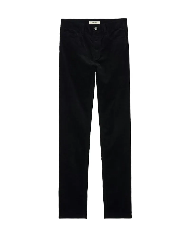 Zadig & Voltaire Steeve Hose Samt Schwarz