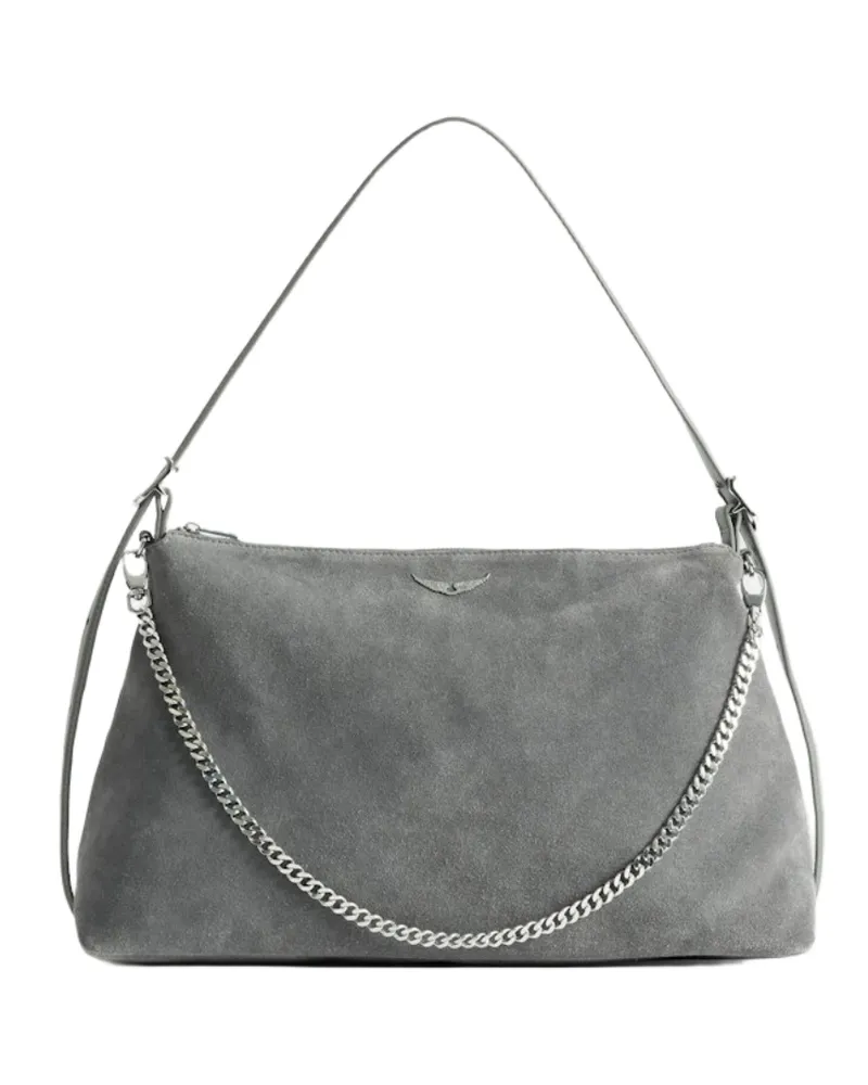 Zadig & Voltaire Jim Tasche Aus Wildleder Grau