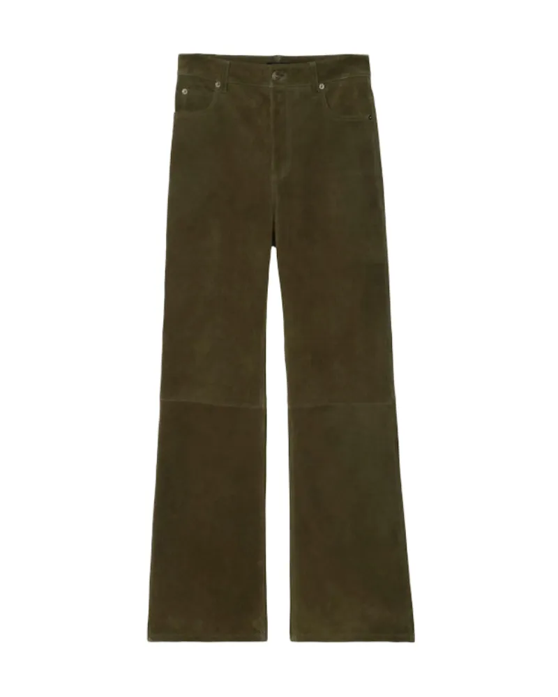 Zadig & Voltaire Hose Evy Wildleder Kaki