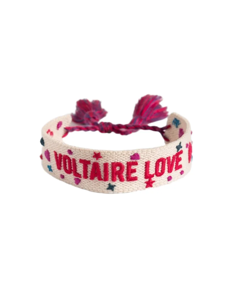 Zadig & Voltaire Zadig Love Gewebtes Armband Weiß