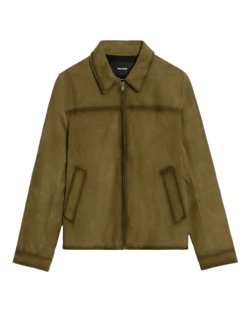 Zadig & Voltaire Loumy Jacke Aus Wildleder Kaki
