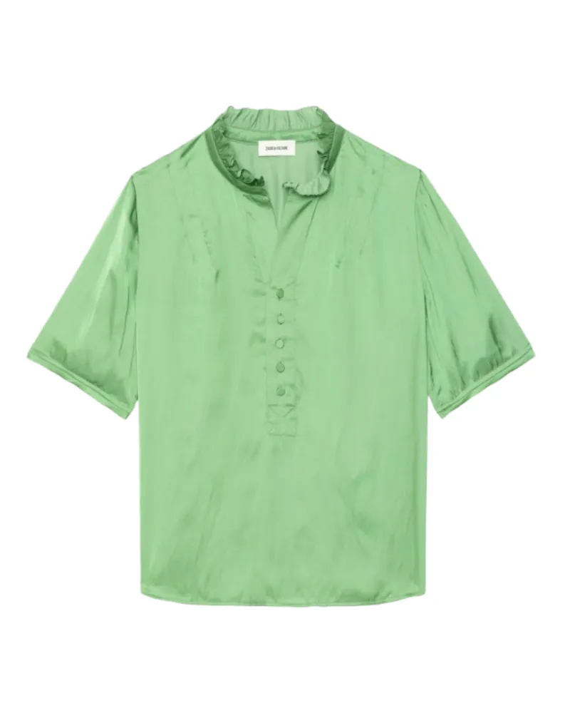 Zadig & Voltaire Top Topher Satin Grün