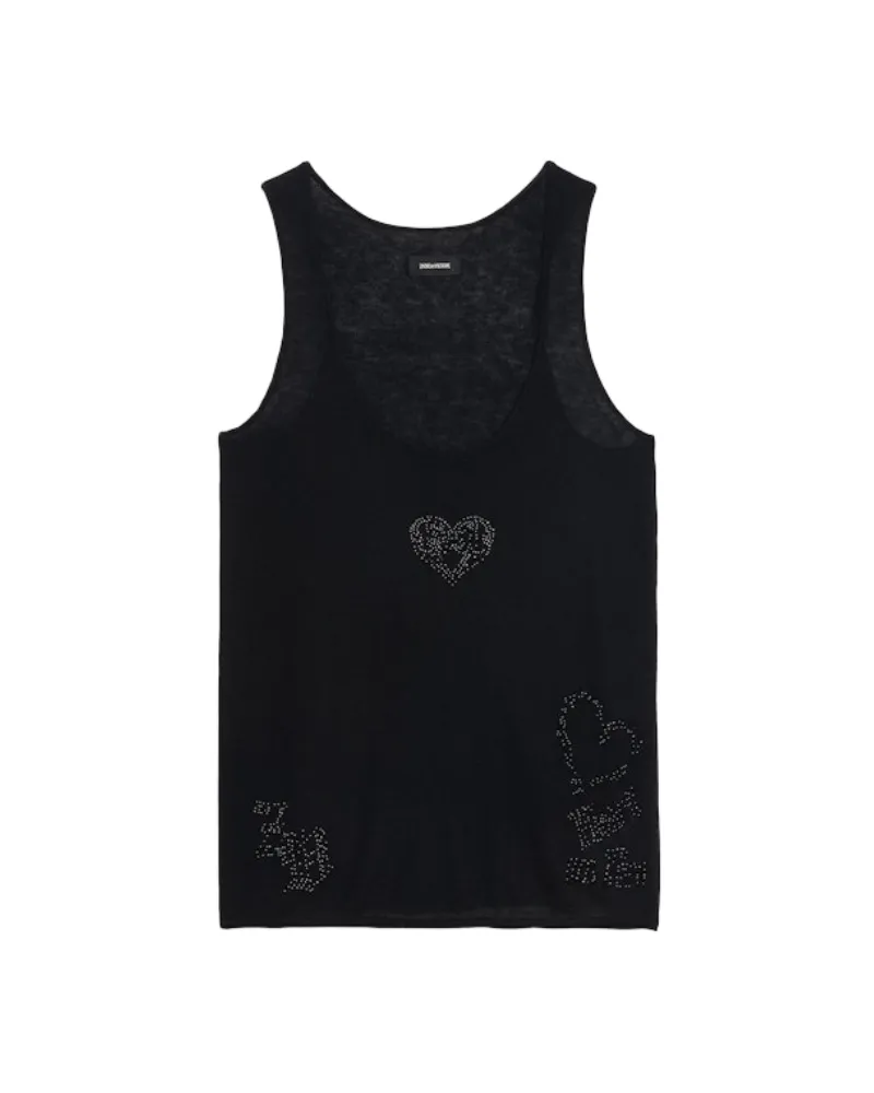 Zadig & Voltaire Tanktop Lee 100 % Kaschmir Schwarz