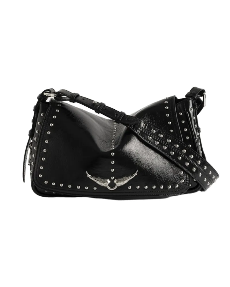 Zadig & Voltaire Tasche Le Zouzou Vintage Lackleder Studs Schwarz