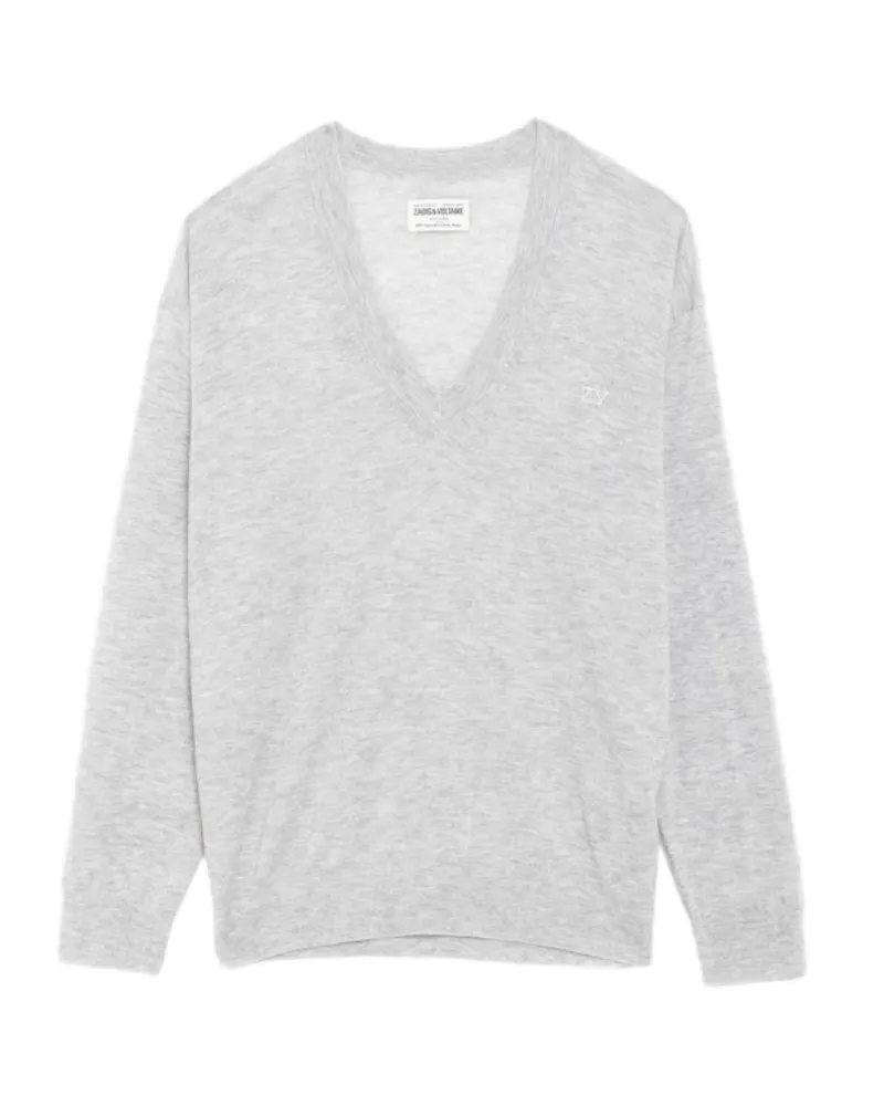 Zadig & Voltaire Pullover Swyny 100% Kaschmir Grau