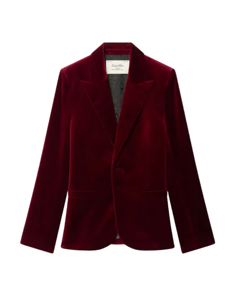 Zadig & Voltaire Vavy Velvet Blazer Rot