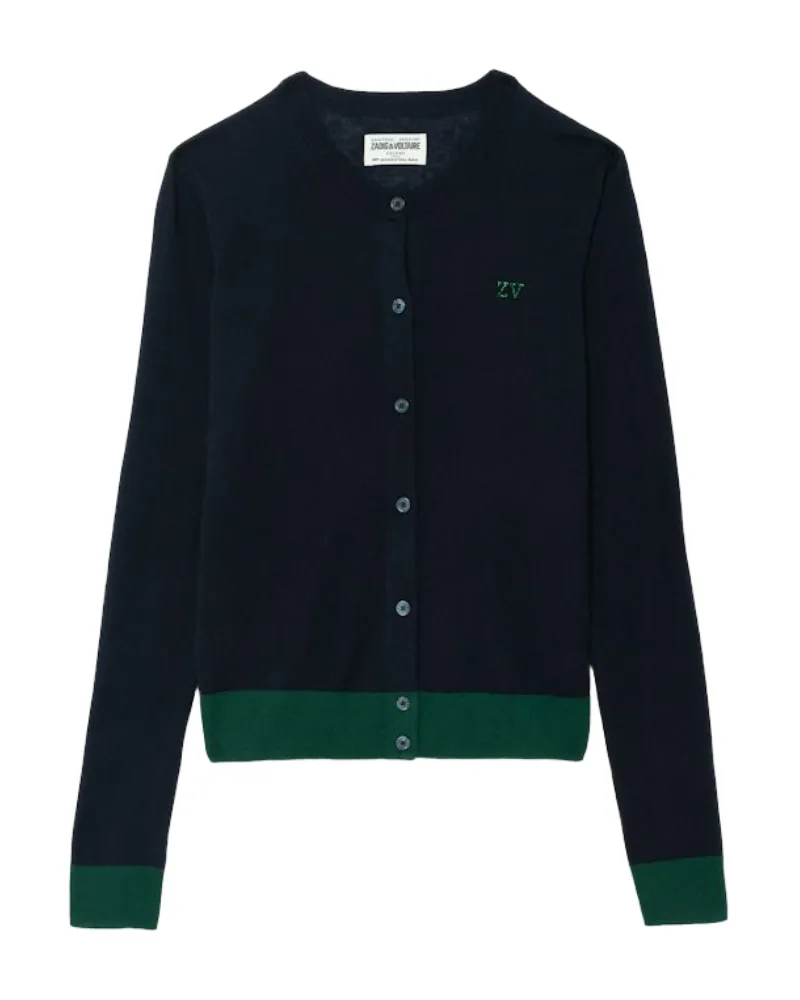 Zadig & Voltaire Cardigan Missya 100% Kaschmir Blau