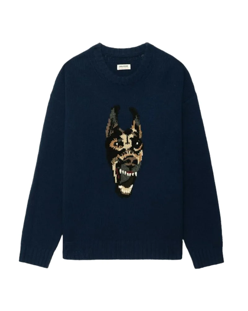Zadig & Voltaire Pullover Swonny 100% Merinowolle Blau