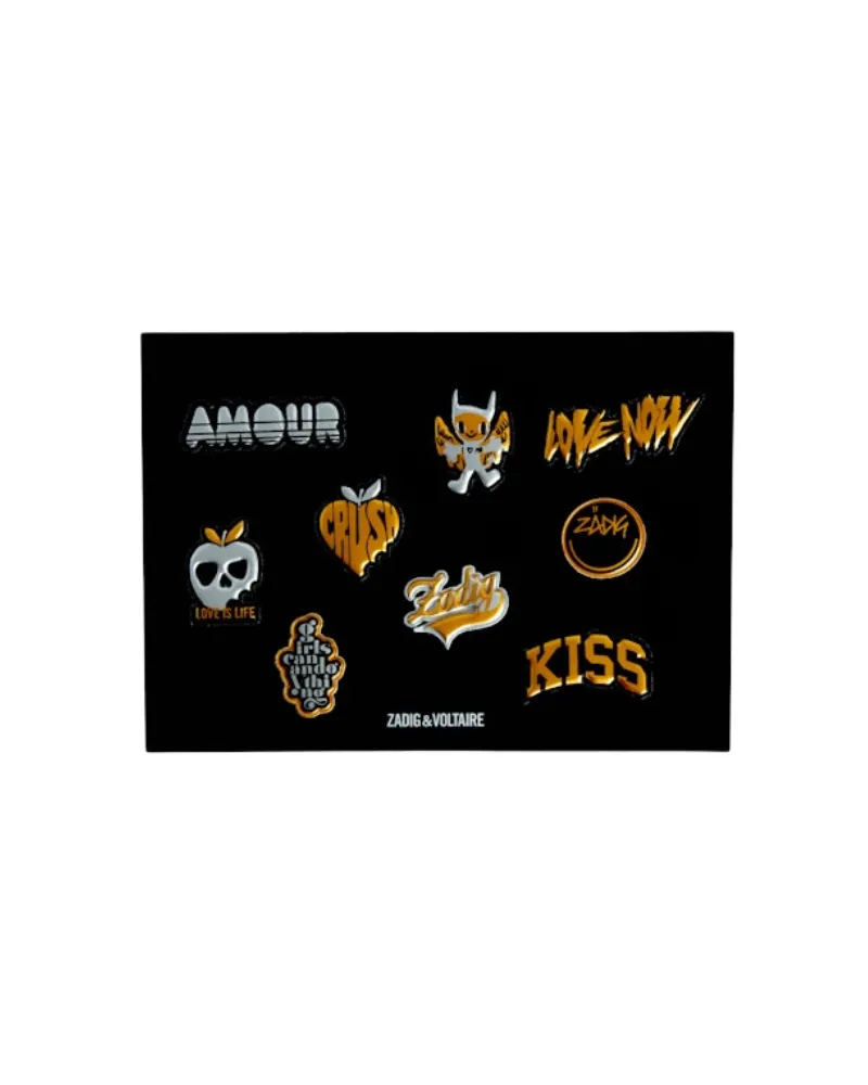 Zadig & Voltaire Stickers Metal Icons Gold