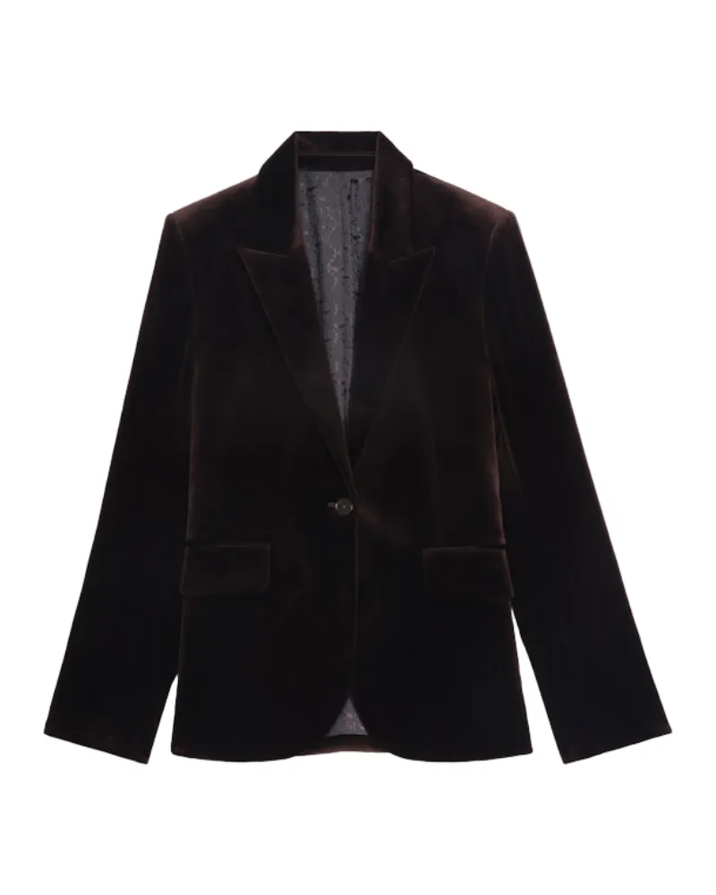 Zadig & Voltaire Blazer Vavy Samt Braun