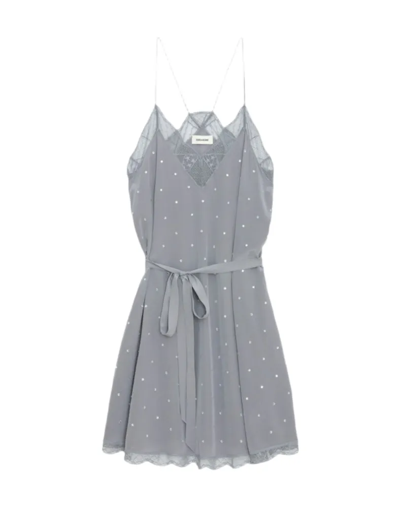 Zadig & Voltaire Kleid Ristyz 100% Seide Grau