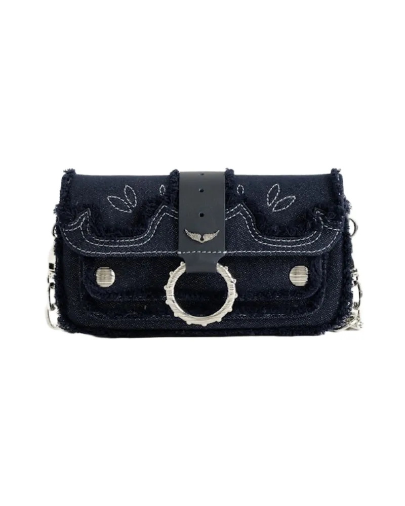 Zadig & Voltaire Kate Wallet Denim Tasche Blau
