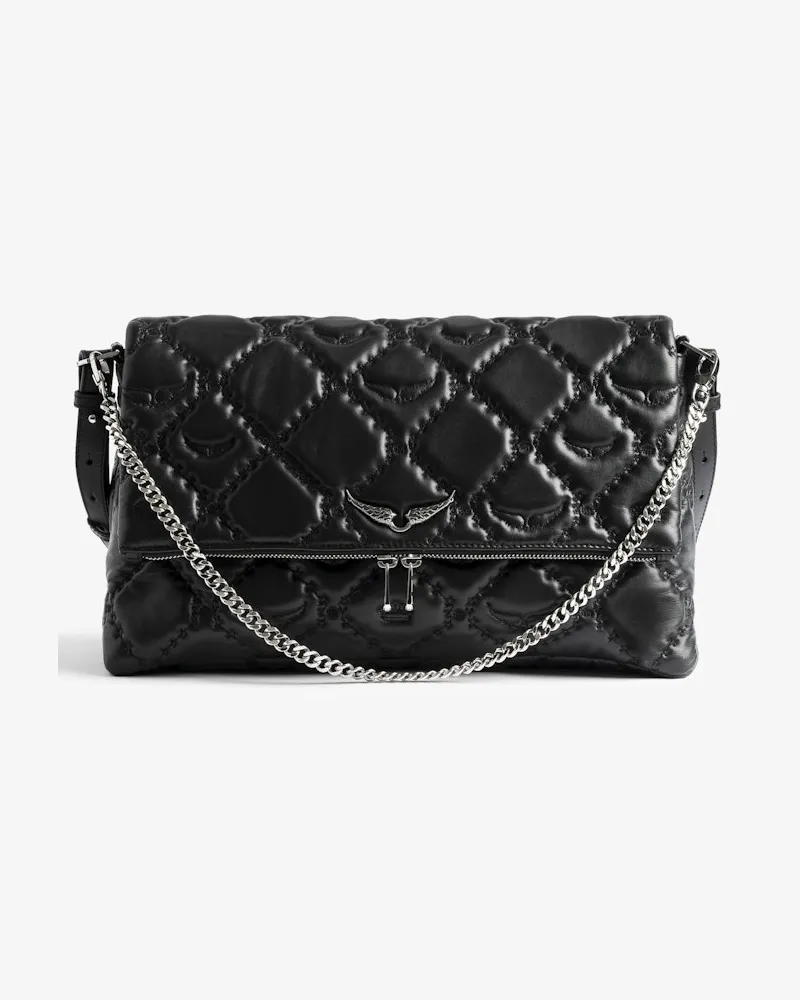 Zadig & Voltaire Tasche Rocky Ii Xl Gesteppt Monogram Black