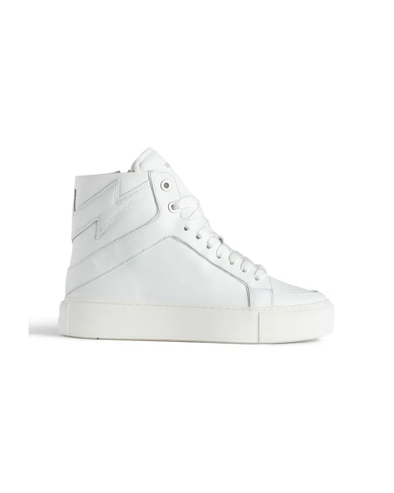 Zadig & Voltaire Hohe Sneakers Mit Plateau ZV1747 High Flash Weiß