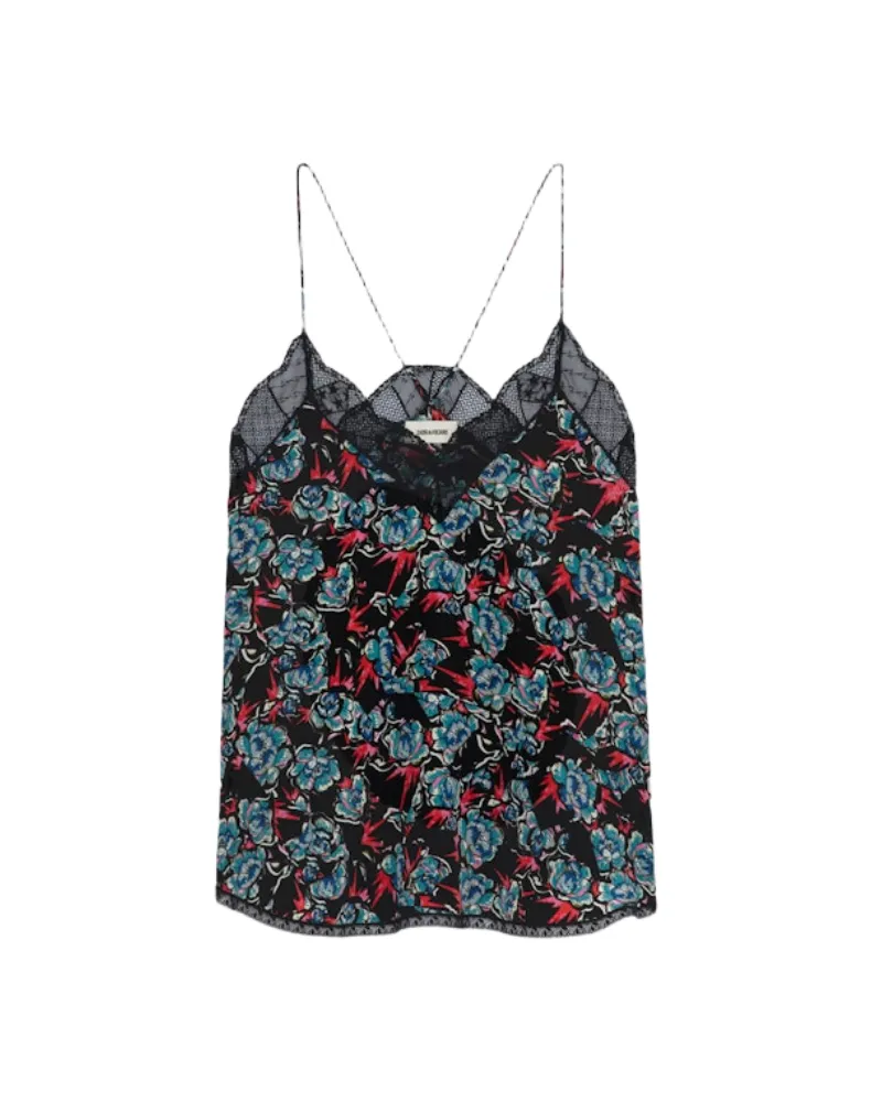 Zadig & Voltaire Trägertop Christy 100% Seide Schwarz