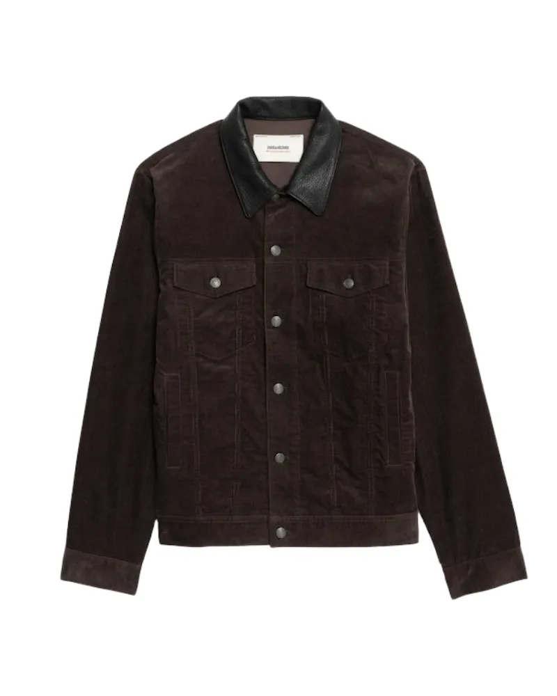 Zadig & Voltaire Bases Jacke Samt Braun